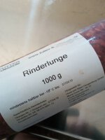 Rinderlunge gewolft 1kg Rolle